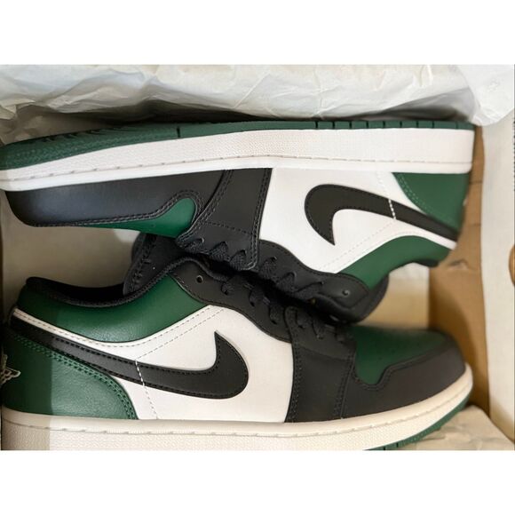 Air Jordan 1 Men's Low Top Green Toe Athletic Sneaker Shoes Multicolor Size 8.5 - Picture 7 of 16